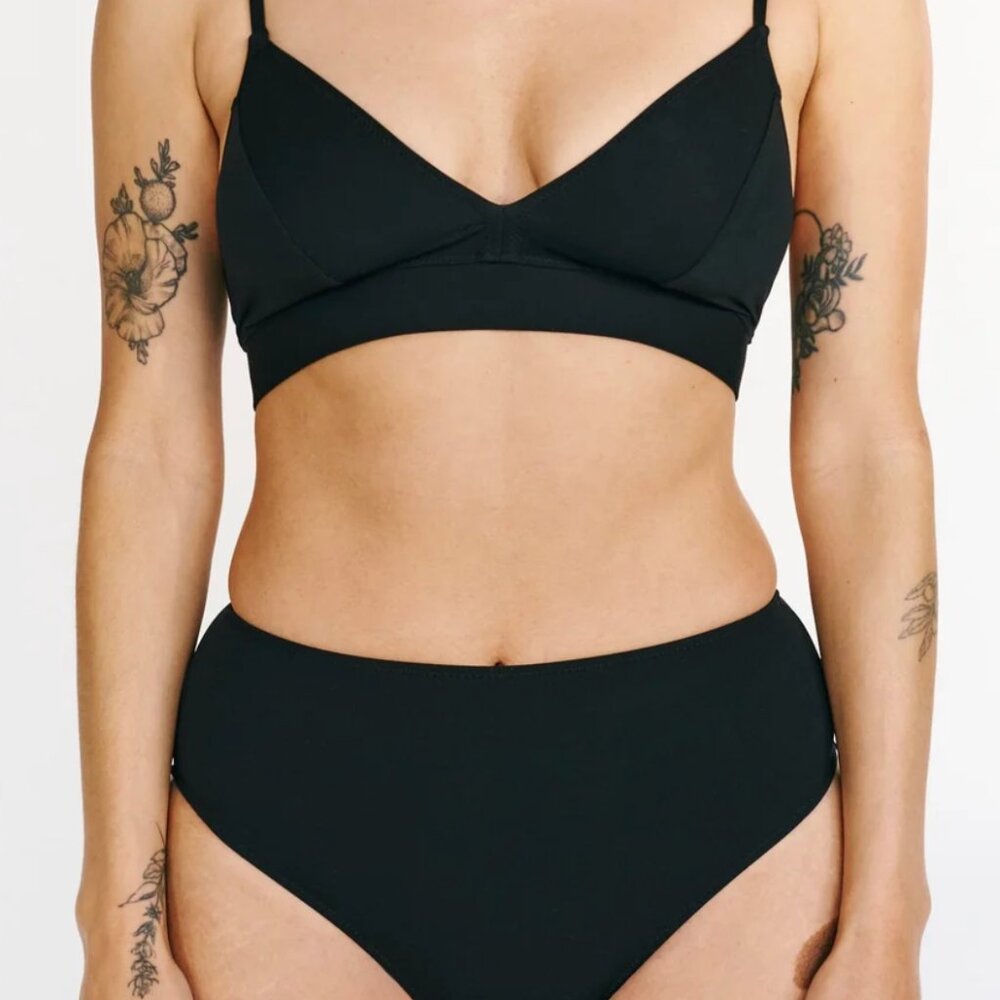 Brand New with Tags NWT Else Mare Black Bikini Top and Bottom